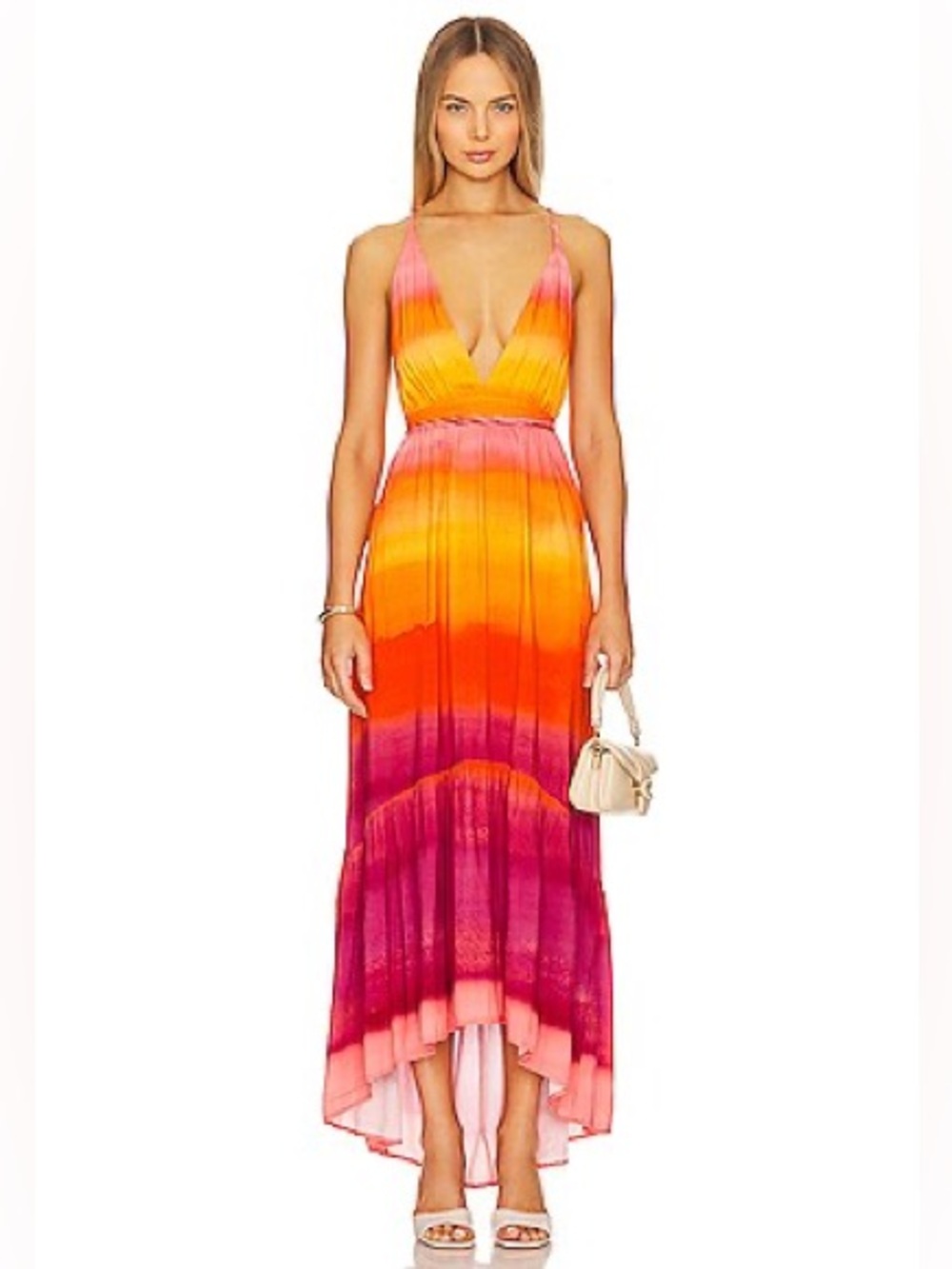 L*space Moon Bay Maxi Dress - Pink & Orange - L - NWOT - SOLD OUT